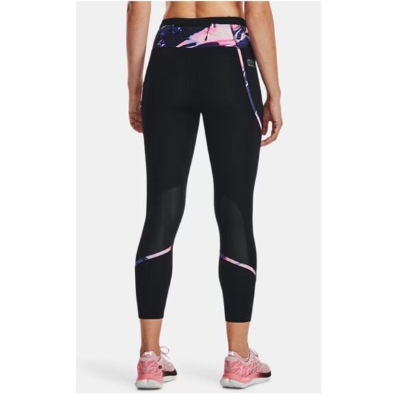 Under Armour Run Anywhere Ankle High Rise Tights‎ Black Reflective Small NEW Gym - Picture 3 of 9